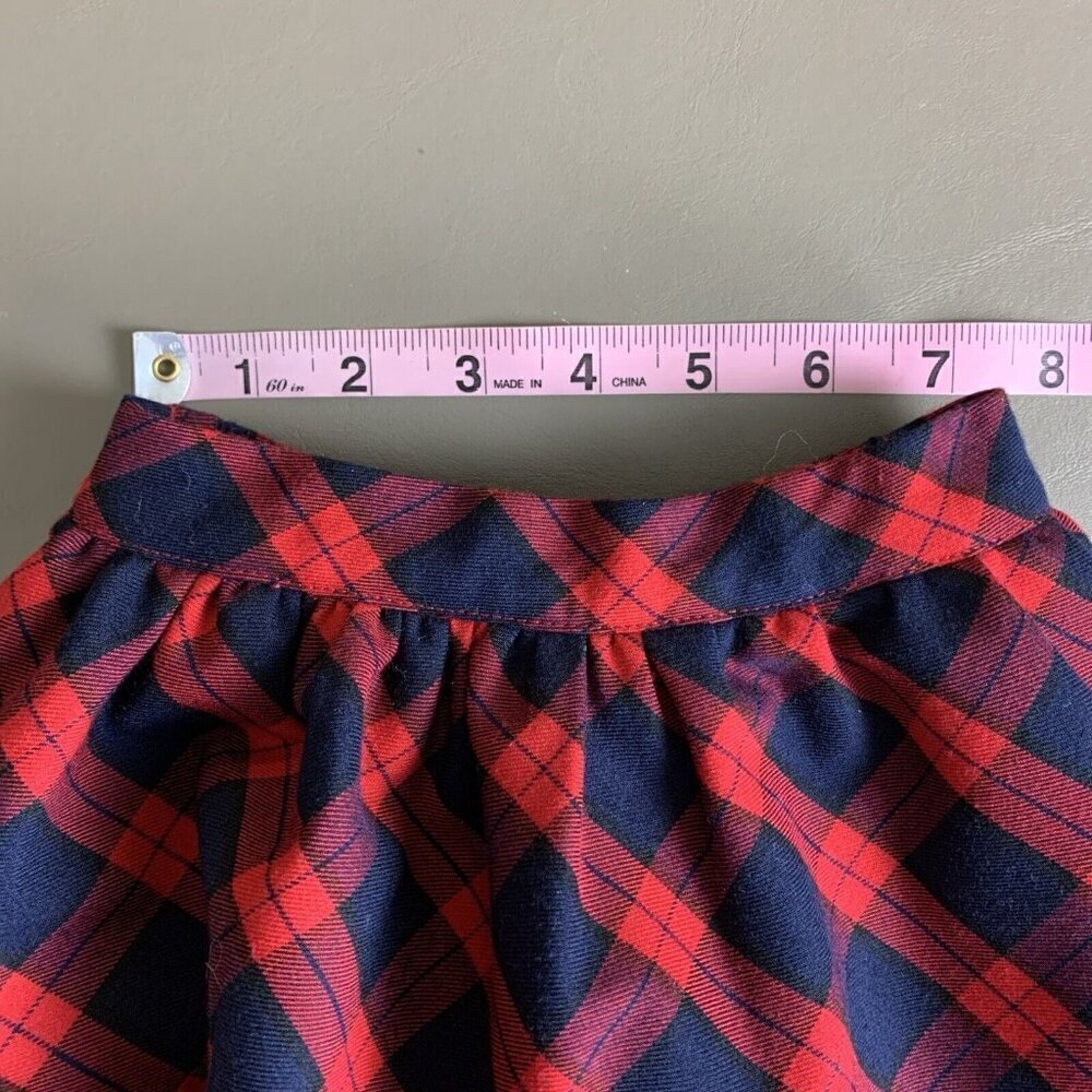 Janie & Jack Plaid Skirt Red Navy Blue Lined Holiday Christmas Girls 3-6 Months - Picture 9 of 11